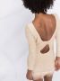 Saint Laurent Mini-jurk met pailletten Beige - Thumbnail 3