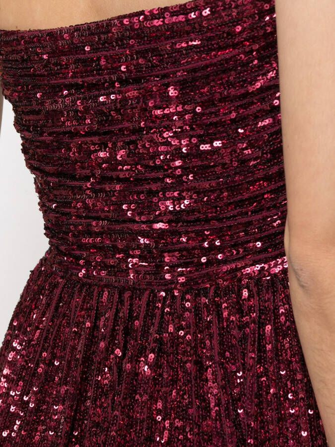 Saint Laurent Mini-jurk met pailletten Rood