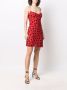 Saint Laurent Mini-jurk met print Rood - Thumbnail 3