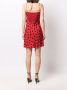 Saint Laurent Mini-jurk met print Rood - Thumbnail 4