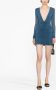 Saint Laurent Mini-jurk met ruches Blauw - Thumbnail 2