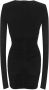 Saint Laurent Mini-jurk met ruches Zwart - Thumbnail 2