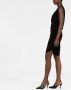 Saint Laurent Mini-jurk met ruches Zwart - Thumbnail 4