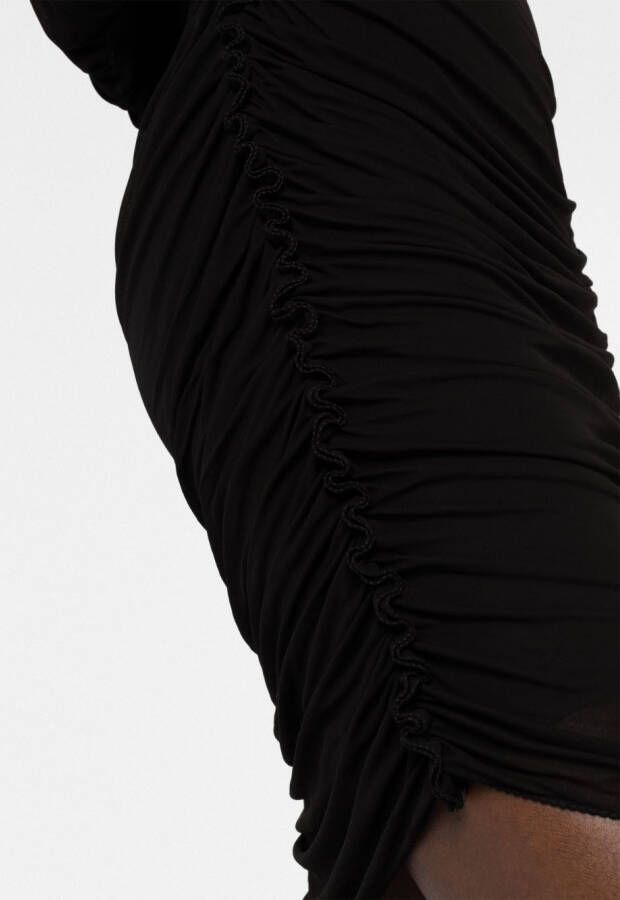 Saint Laurent Mini-jurk met ruches Zwart
