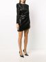 Saint Laurent Mini-jurk met slangenhuid-effect Zwart - Thumbnail 3