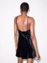 Saint Laurent Fluwelen mini-jurk Zwart - Thumbnail 3