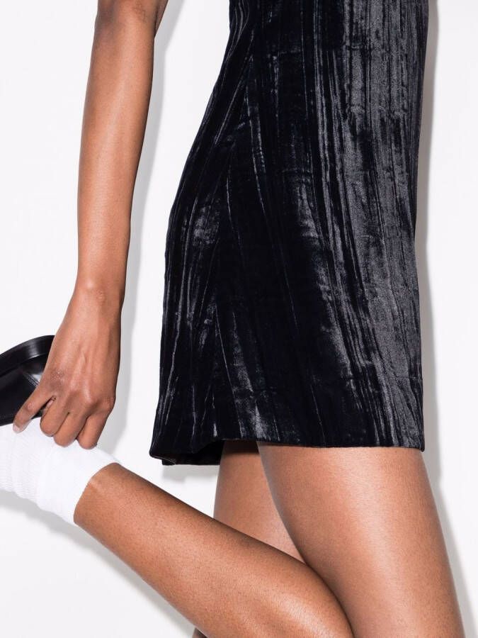 Saint Laurent Fluwelen mini-jurk Zwart