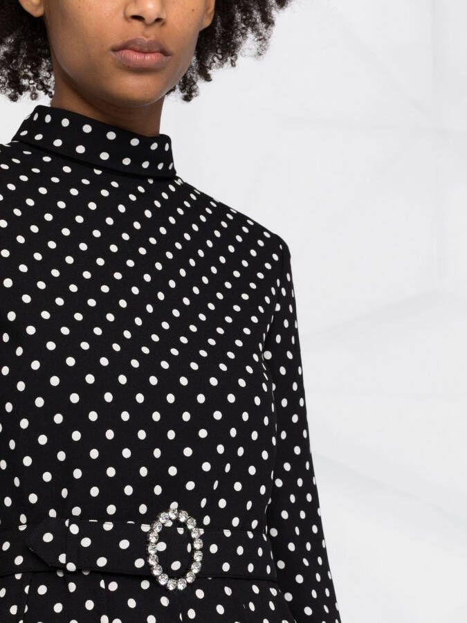 Saint Laurent Mini-jurk met stippen Zwart