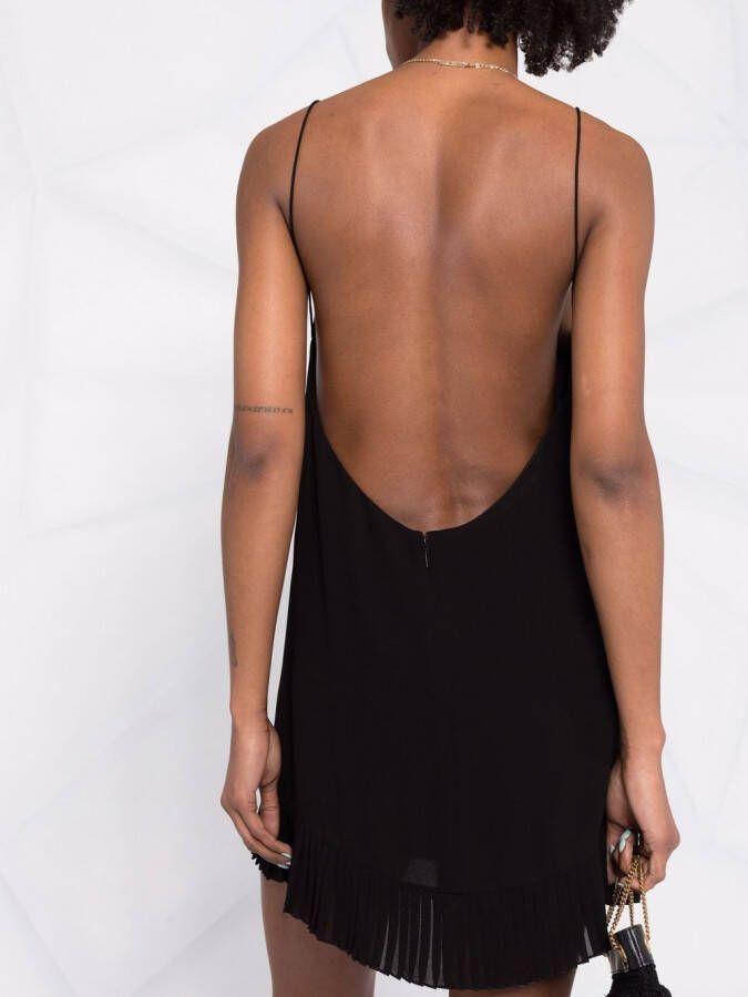 Saint Laurent Mini-jurk met uitgesneden detail Zwart