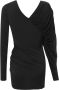Saint Laurent Mini-jurk met V-hals Zwart - Thumbnail 2