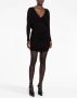 Saint Laurent Mini-jurk met V-hals Zwart - Thumbnail 2
