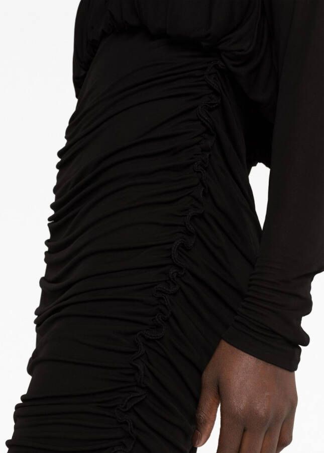 Saint Laurent Mini-jurk met V-hals Zwart