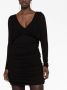 Saint Laurent Mini-jurk met V-hals Zwart - Thumbnail 5