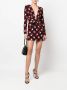 Saint Laurent Mini-jurk met watervalhals Zwart - Thumbnail 2