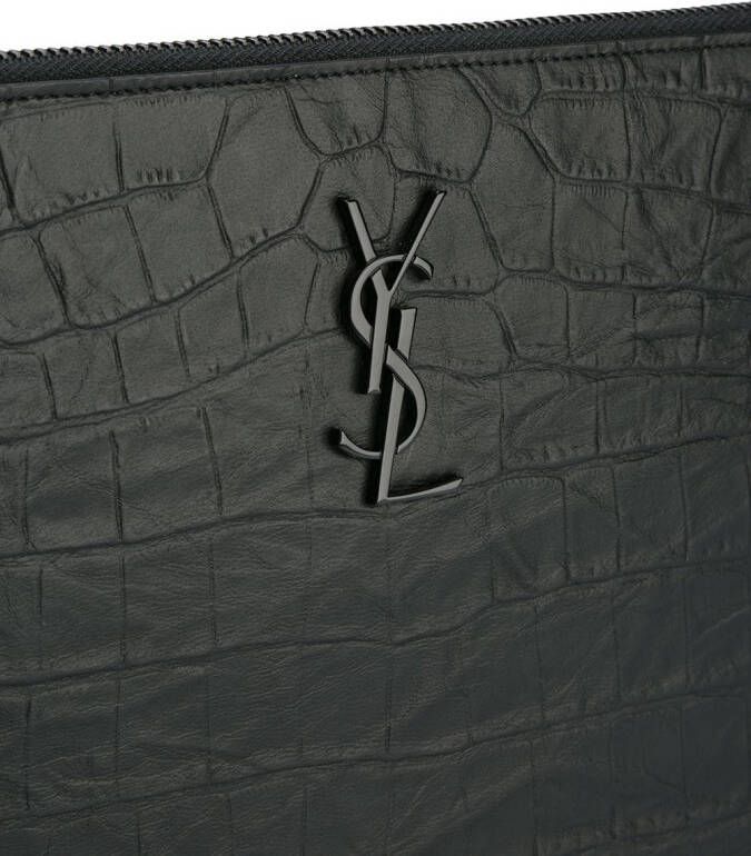 Saint Laurent Monogram zip pouch Zwart
