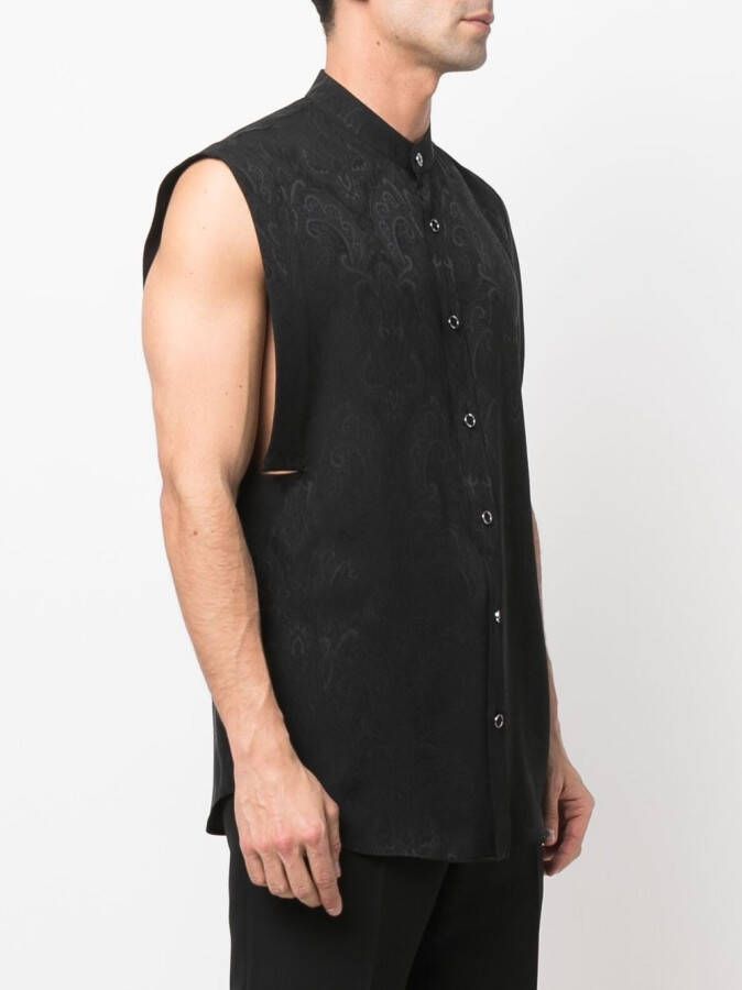 Saint Laurent Mouwloos overhemd Zwart