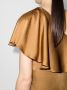 Saint Laurent Off-shoulder jurk Bruin - Thumbnail 4