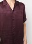 Saint Laurent Overhemd met korte mouwen Paars - Thumbnail 5