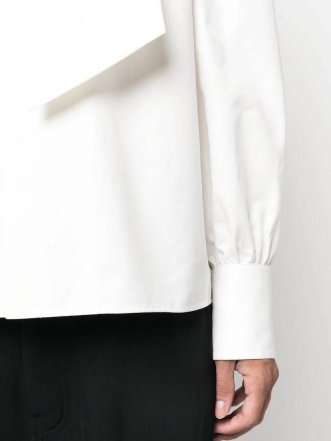 Saint Laurent Overhemd met oversized kraag Wit