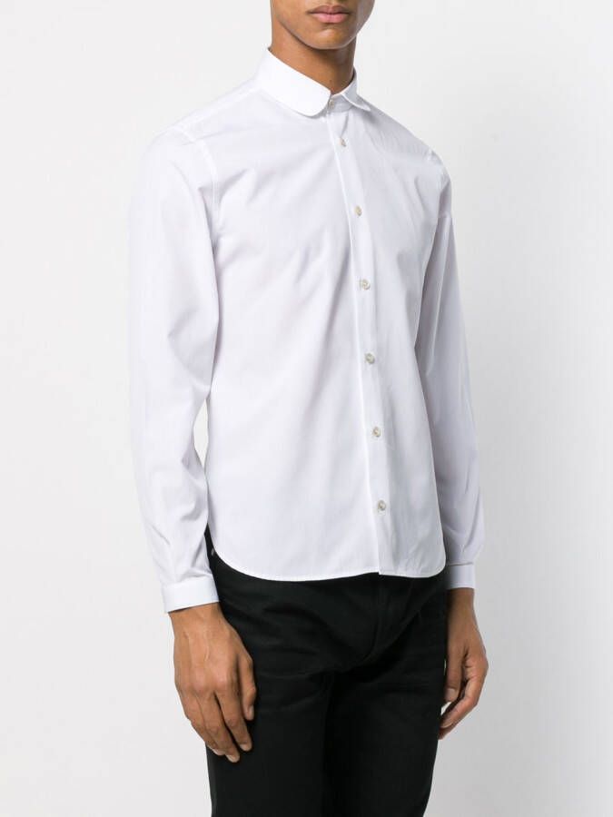 Saint Laurent Overhemd met Peter Pan kraag Wit