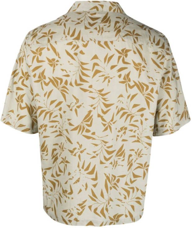 Saint Laurent Overhemd met palmboomprint Beige