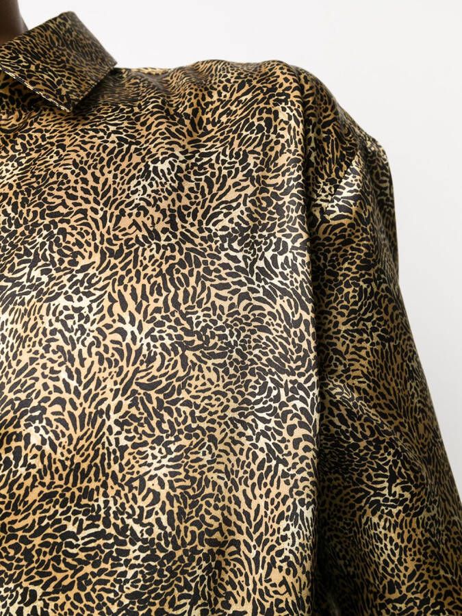 Saint Laurent Overhemd met print Geel