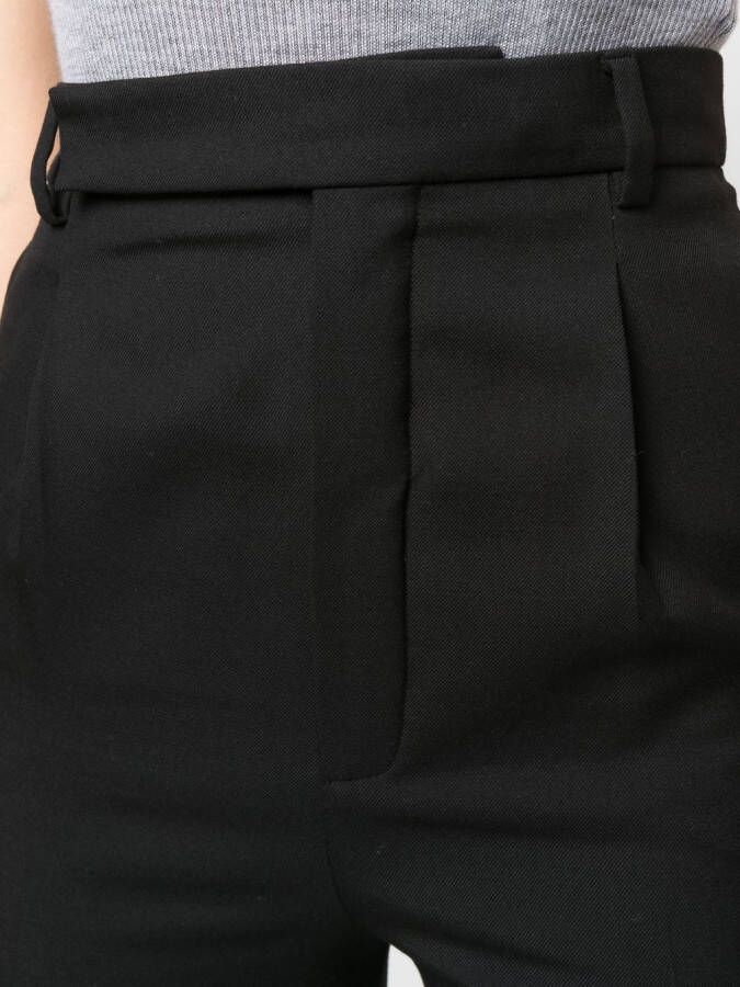 Saint Laurent Pantalon met toelopende pijpen Zwart