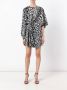 Saint Laurent panterjurk met luipaardprint Zwart - Thumbnail 2