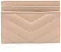 Saint Laurent Pasjeshouder met monogram Beige - Thumbnail 2