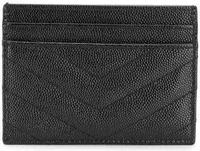 Saint Laurent Pasjeshouder met monogram Zwart