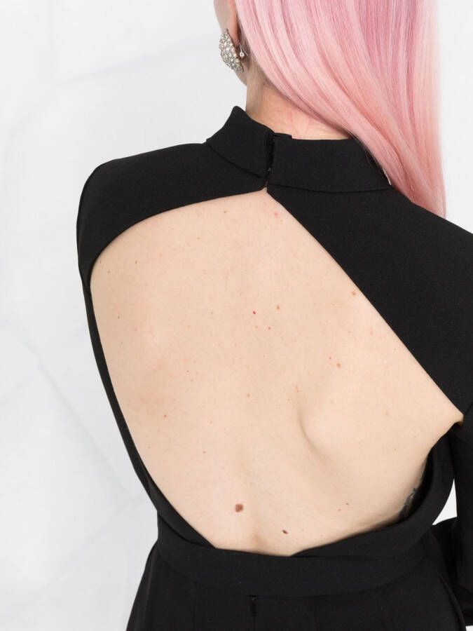 Saint Laurent Playsuit met open rug Zwart