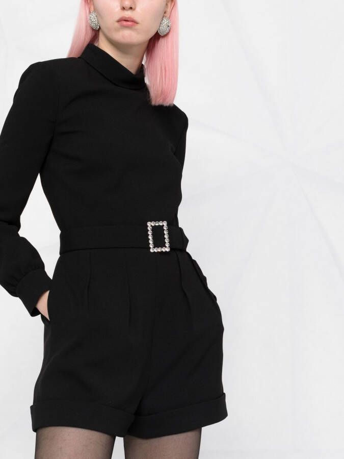 Saint Laurent Playsuit met open rug Zwart