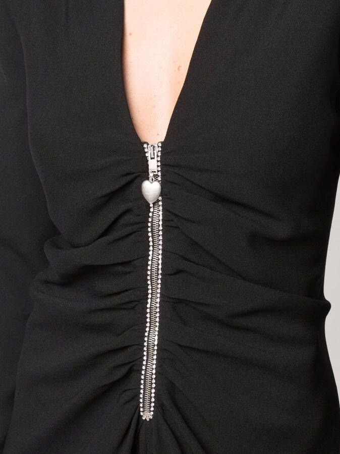 Saint Laurent Playsuit met ruches Zwart