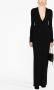 Saint Laurent Maxi-jurk met watervalhals Zwart - Thumbnail 2