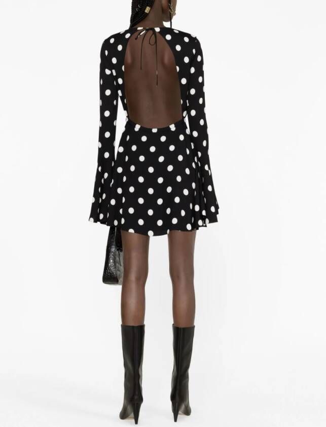 Saint Laurent Mini-jurk met stippen Zwart