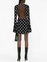 Saint Laurent Mini-jurk met stippen Zwart - Thumbnail 2