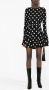 Saint Laurent Mini-jurk met stippen Zwart - Thumbnail 4