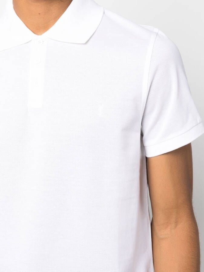 Saint Laurent Poloshirt met geborduurd logo Wit