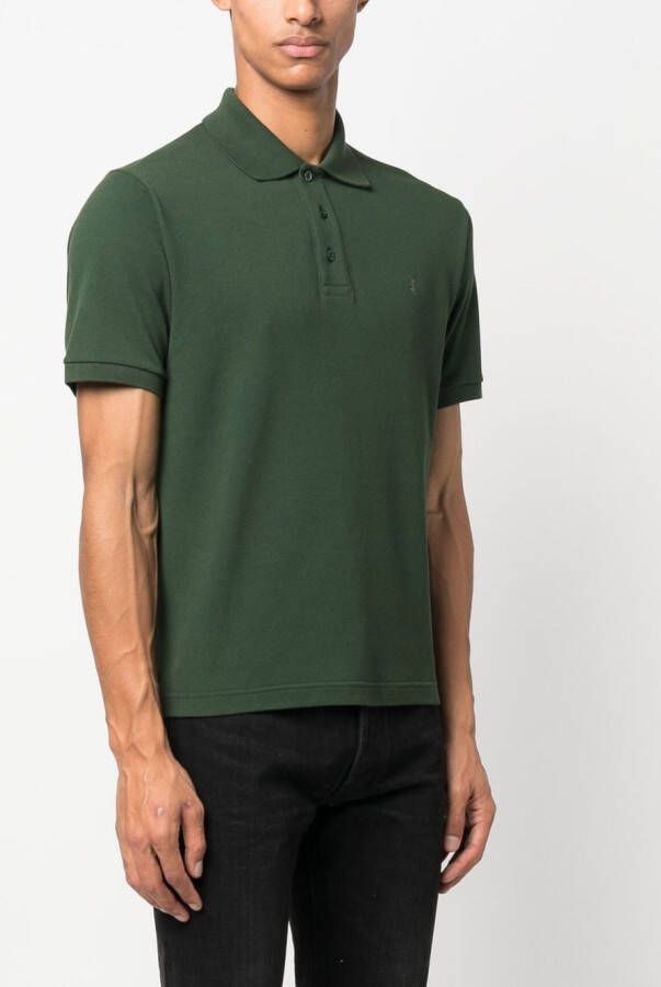 Saint Laurent Poloshirt met korte mouwen Groen