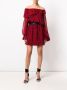 Saint Laurent poppy bedrukte jurk Rood - Thumbnail 2