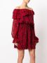 Saint Laurent poppy bedrukte jurk Rood - Thumbnail 3