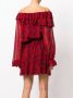 Saint Laurent poppy bedrukte jurk Rood - Thumbnail 4