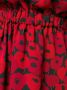 Saint Laurent poppy bedrukte jurk Rood - Thumbnail 5