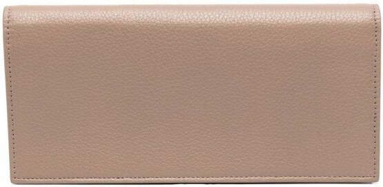 Saint Laurent Portemonnee met logoplakkaat Bruin