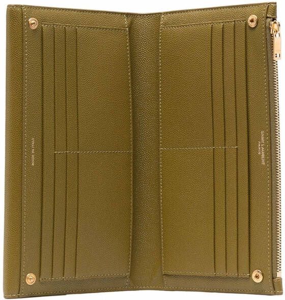 Saint Laurent Portemonnee met monogram Groen