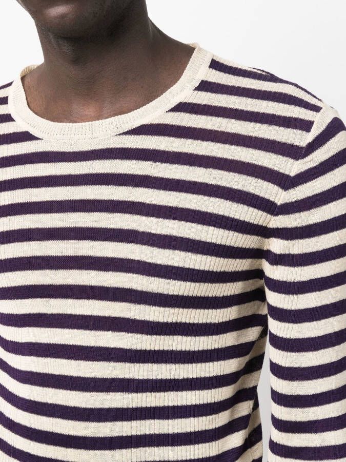 Saint Laurent Ribgebreide trui Paars