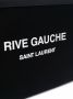 Saint Laurent Rive Gauche clutch met logoprint Zwart - Thumbnail 4