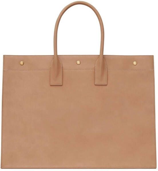 Saint Laurent Rive Gauche leren shopper Beige