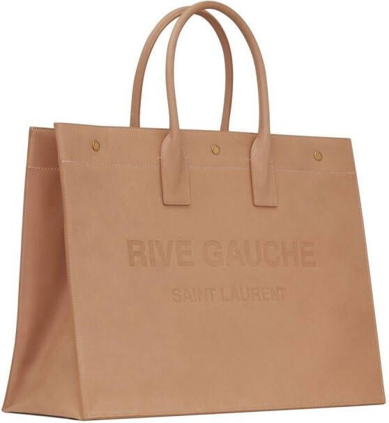 Saint Laurent Rive Gauche leren shopper Beige