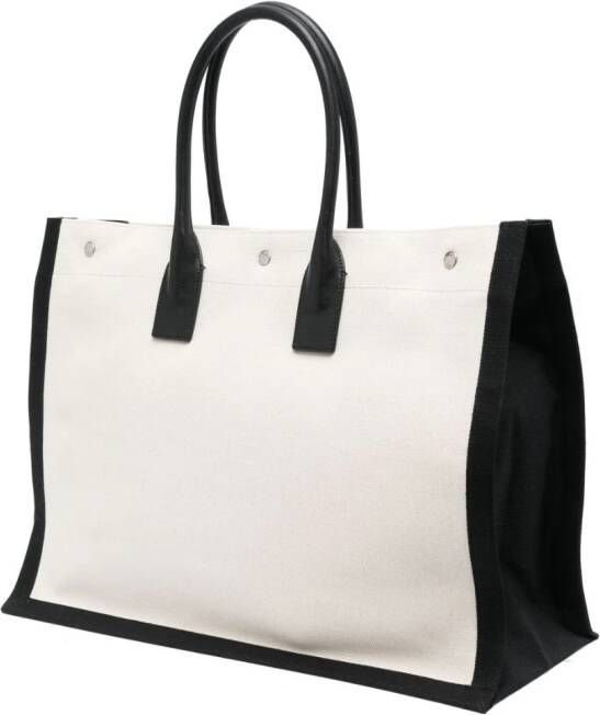 Saint Laurent Rive Gauche leren shopper Beige